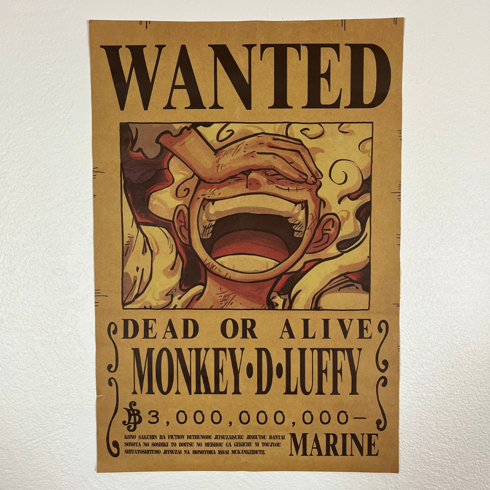 Affiche wanted Monkey D.Luffy 3 milliard de Berry ONE PIECE